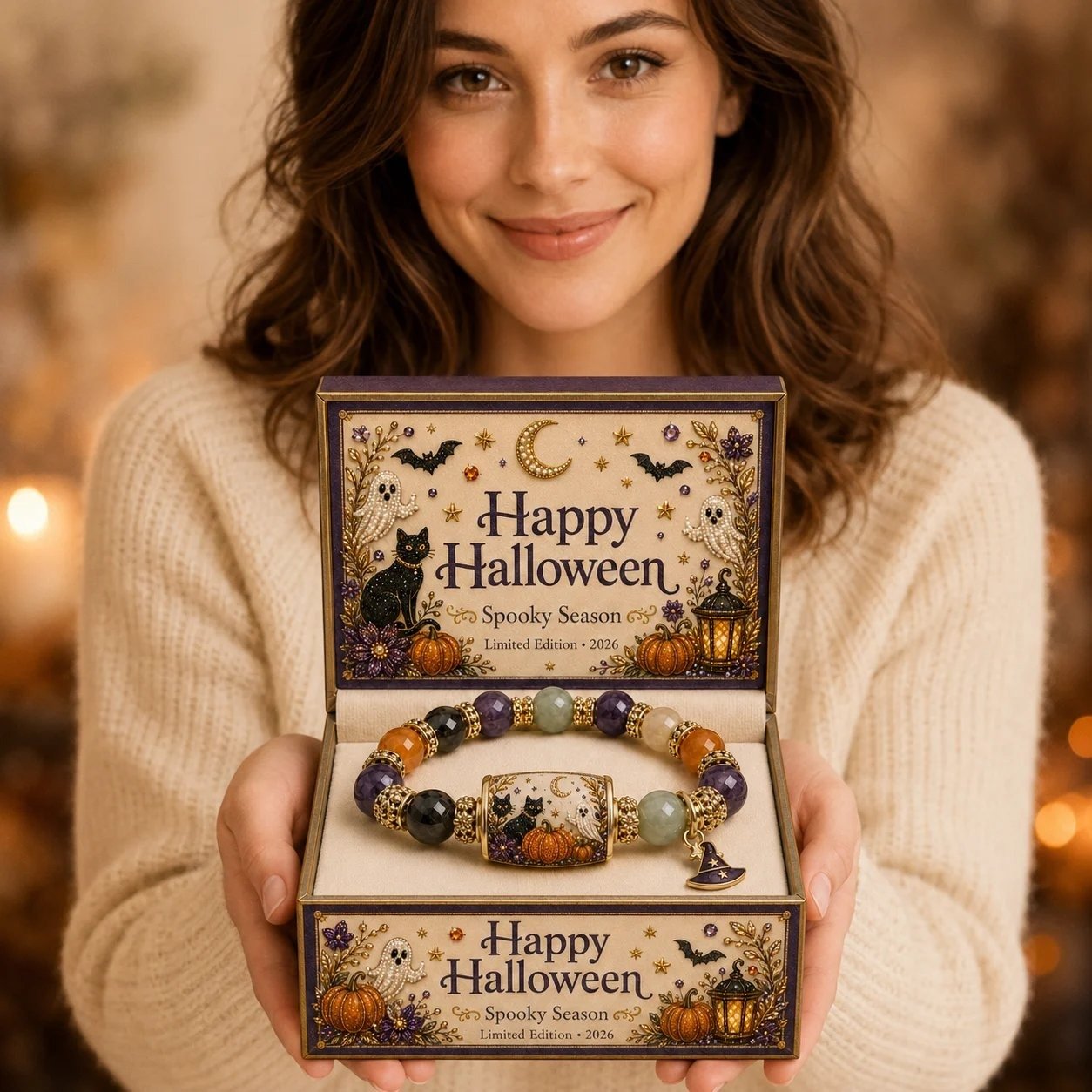 ๐ Limited Edition Halloween Beaded Bracelet Set | Spooky Cute Gift Jewelry
